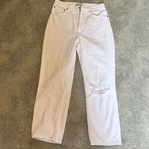 Abercrombie White Curve Love Jeans